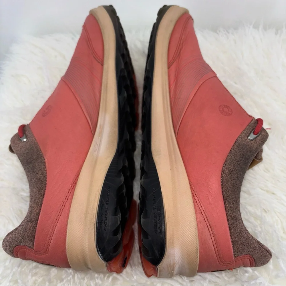ECCO Biom Hybrid 3 Women 9 Gortex Golf Shoes‎ Yak Leather Soft Cleats Coral